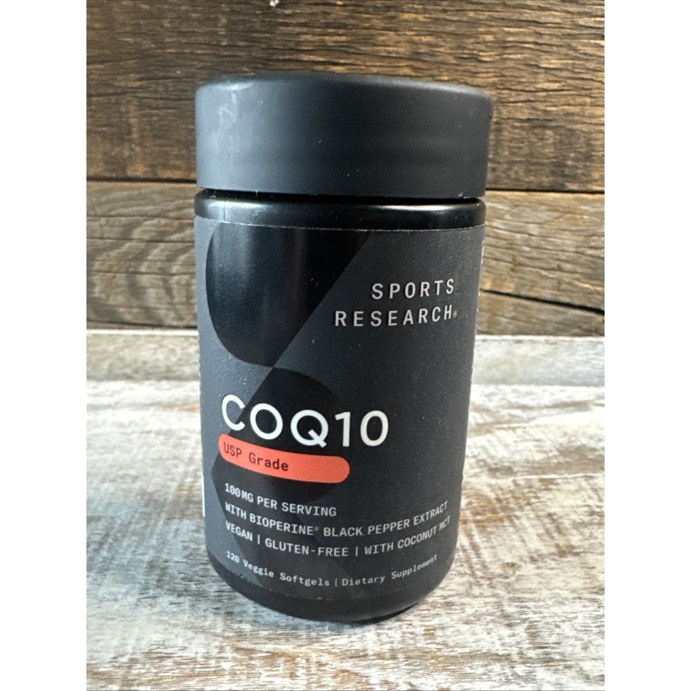 Sports Research CoQ10 100mg Softgels 120 Count | MSRP = $30 |‎ Exp: 12/2028